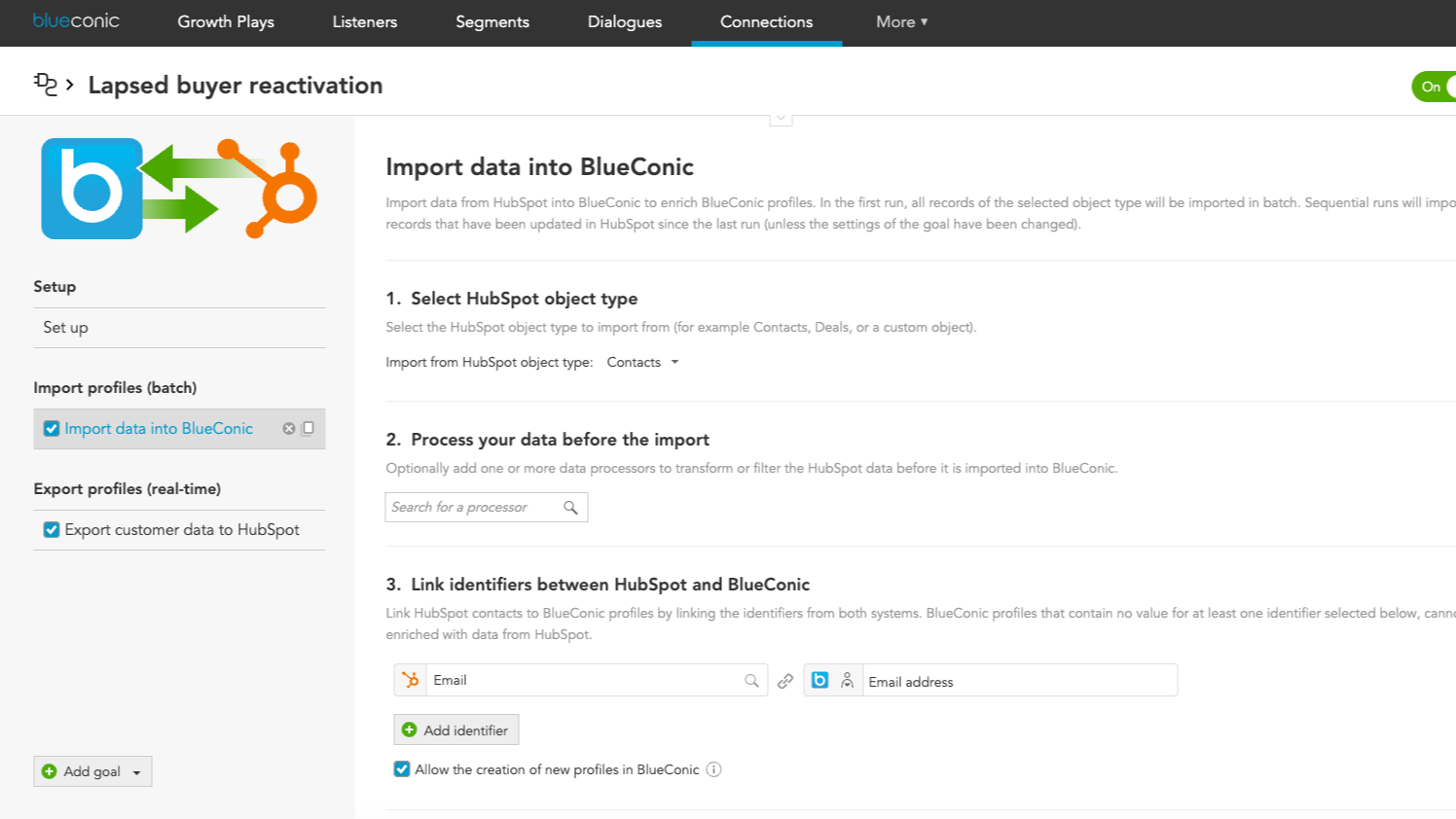 Importing Hubspot data to BlueConic profiles